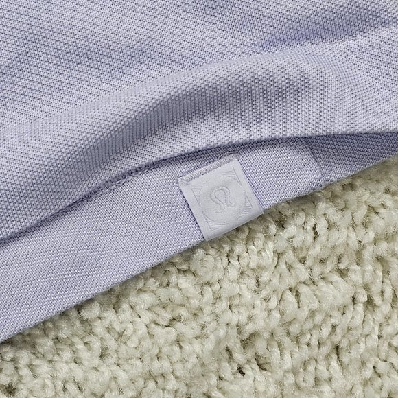 Lululemon Metal Vent Tech Polo Large Blue Performance Live in Practice Mens USA - Picture 6 of 7